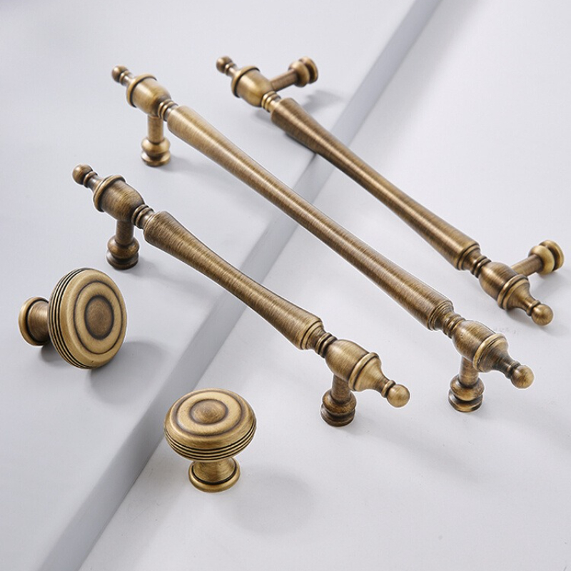 Furniture Hardware High End - Pirinç dolap kulpu Çin Retro Dolap