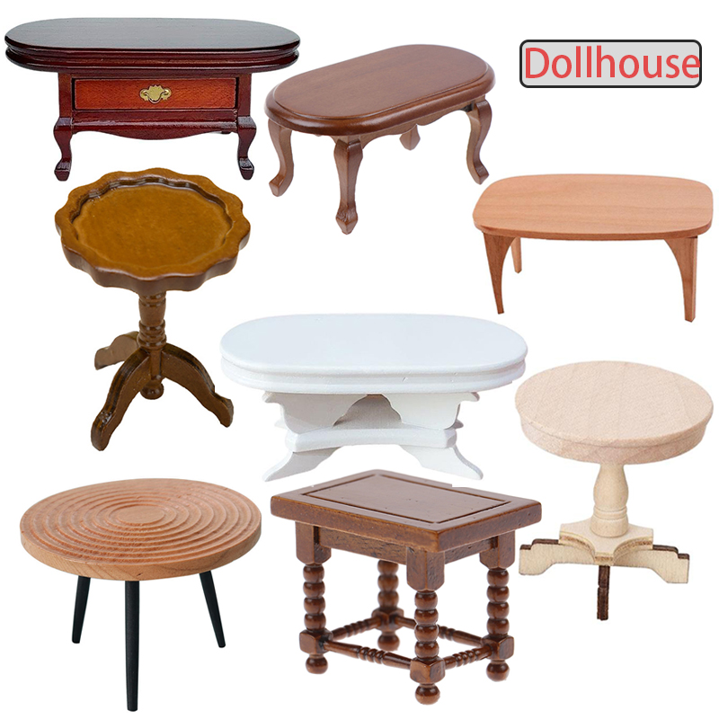 Home Furniture & Hardware Trading - 1:12 Ölçekli Dollhouse Minyatür Yuvarlak Masa