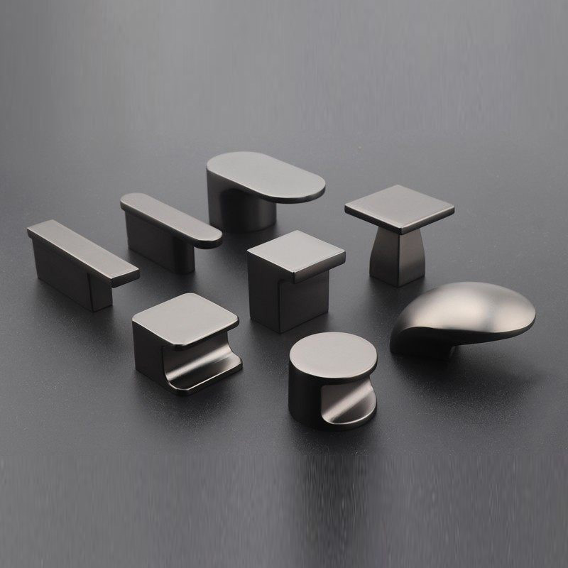 Furniture Hardware High End - 1 adet siyah nikel mat gri