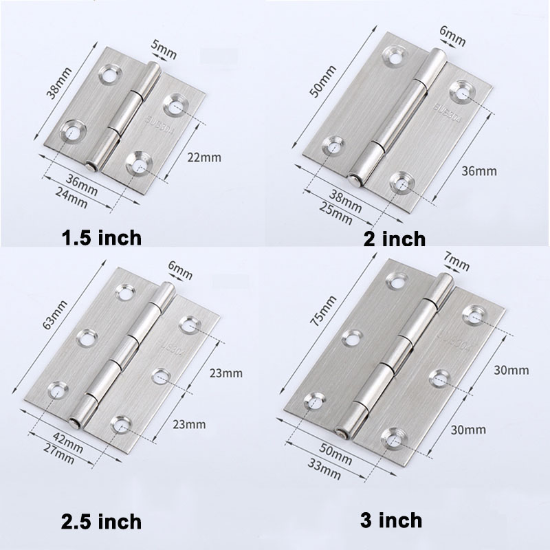 Furniture Hardware Hinges - 6-20 adet Küçük Kapı Menteşeleri Paslanmaz