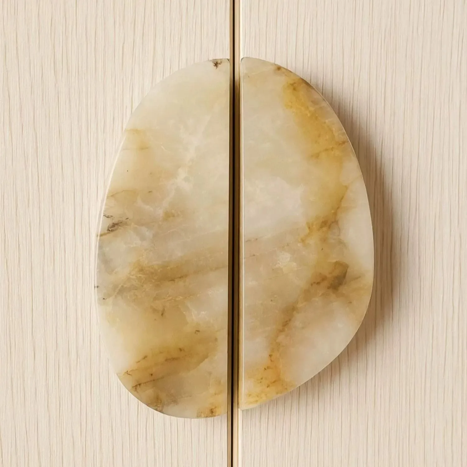 Furniture Hardware Material - Hafif Lüks Doğal Mermer Kapı Kolları