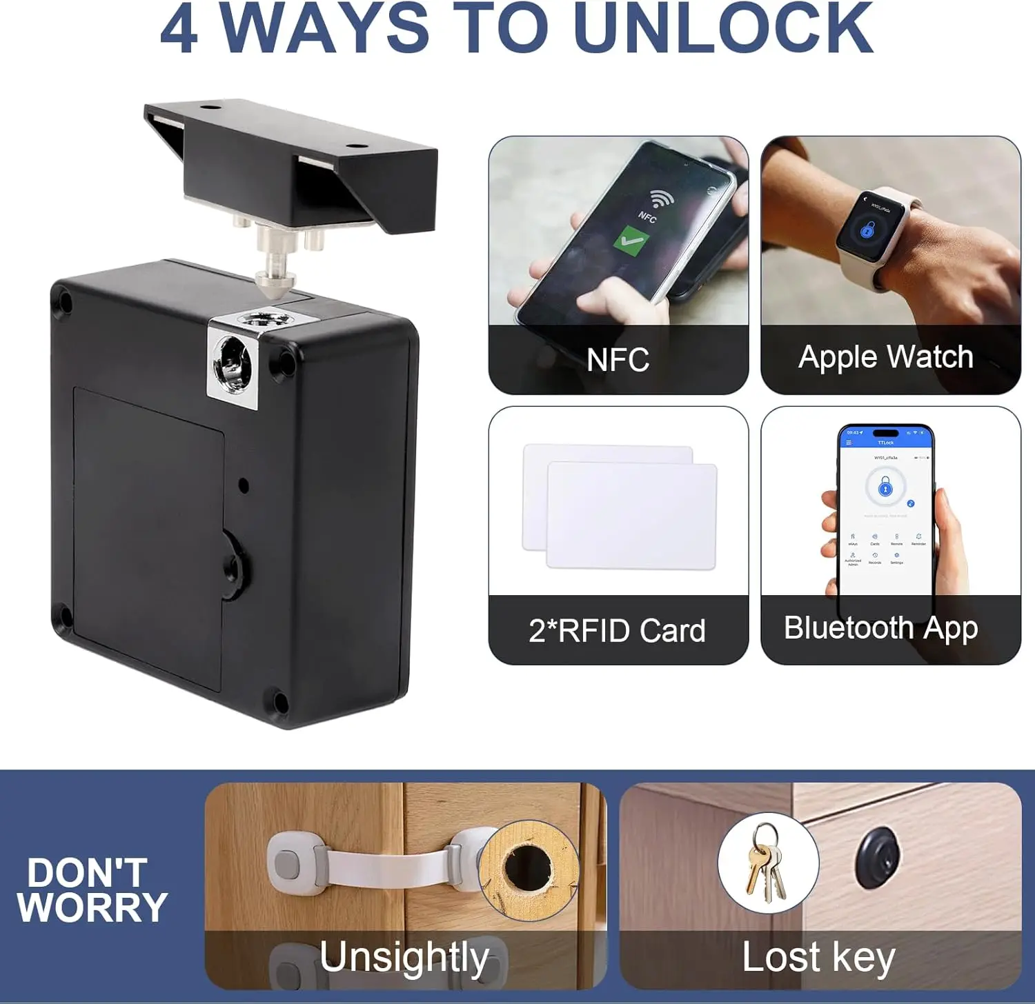 Cep telefonu NFC akıllı kilit  - Furniture Hardware Locks incelemesi ve fiyatı