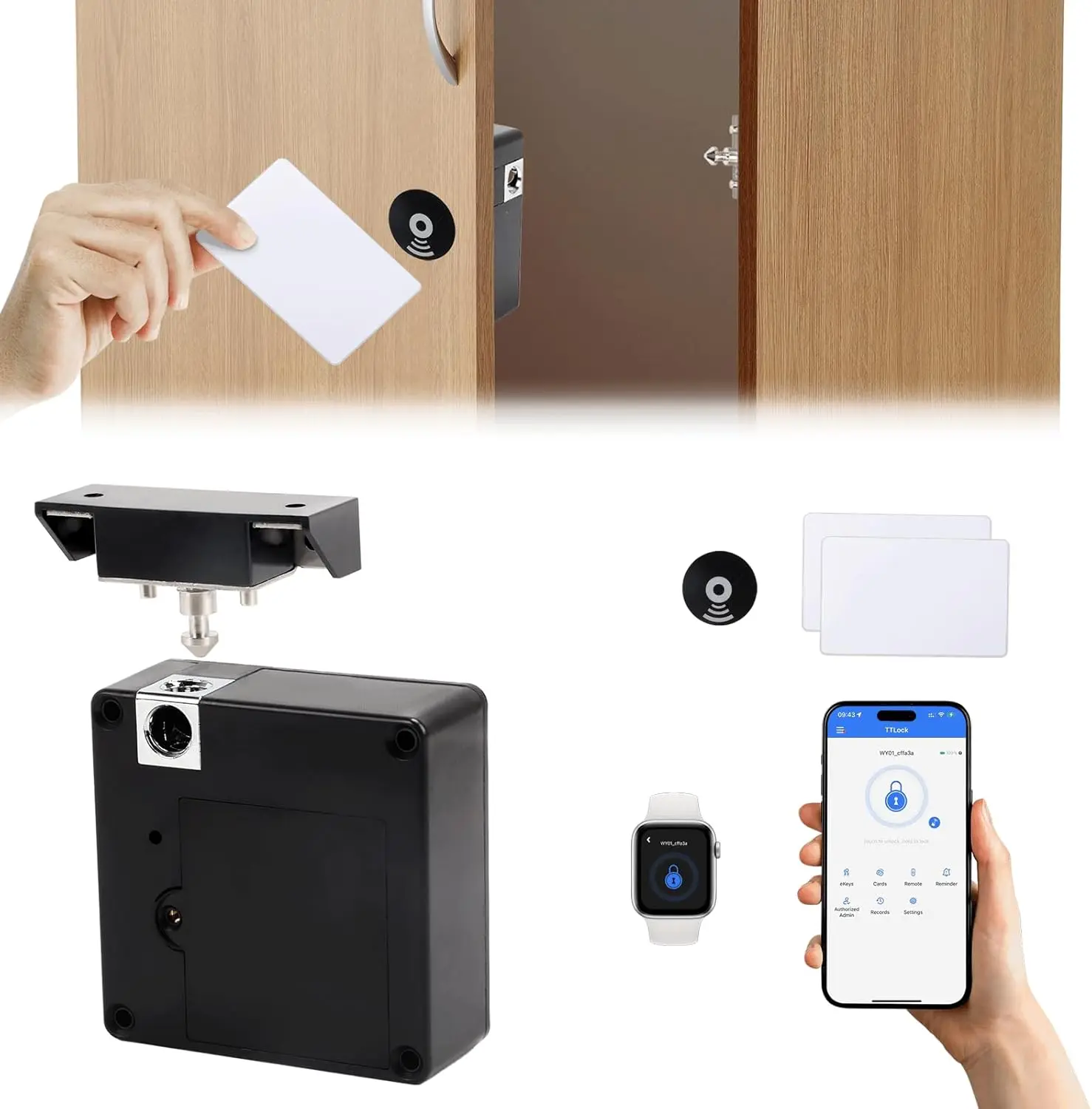 Cep telefonu NFC akıllı kilit  - Furniture Hardware Locks incelemesi ve fiyatı